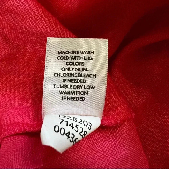 J.Jill Hot Pink 100% Linen Mini Dress Size M - Picture 3 of 5